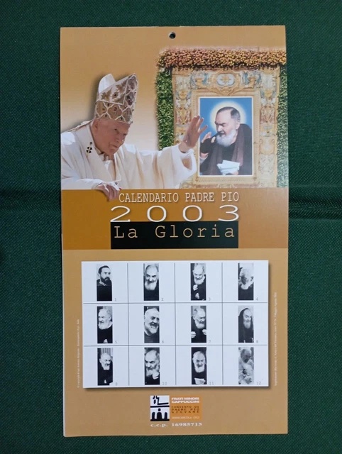 R💥C Calendarietto Padre Pio 2003 Nuovo R @R@ 💥💥  N°740
