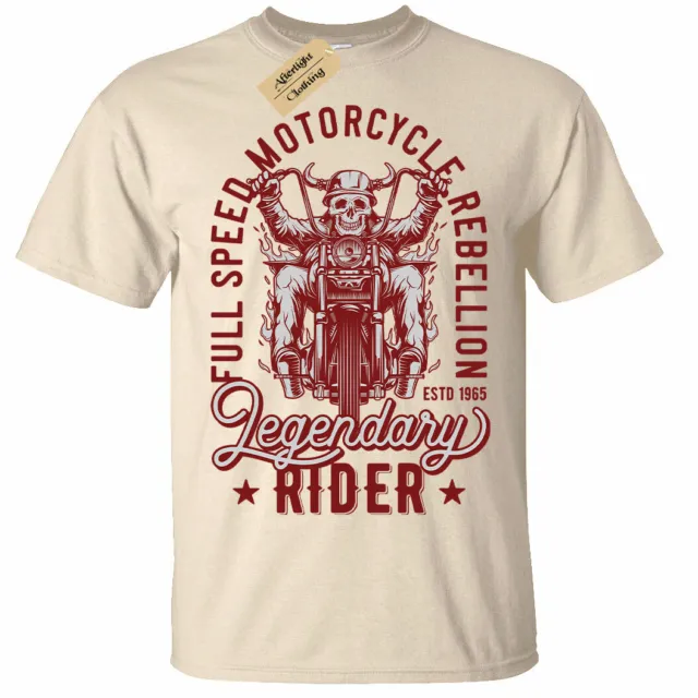 Men's Motorbike T-Shirt | S to Plus Size | Legendary Rider - Biker Motorcycle