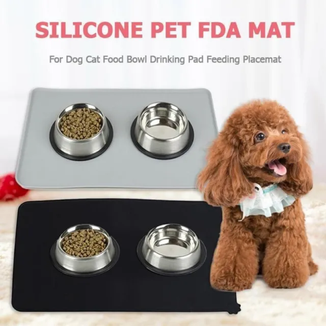 Cat Dog Food Mat For Pet Feeding Bowl Floors Waterproof Non Slip Silicone