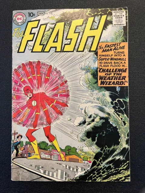 The Flash #110 Nice 1st App. Kid Flash Silver Age Superhero DC Comic 1959 VG-FN