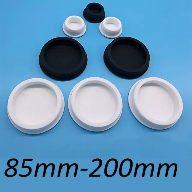 Tapas redondas de silicona para blanquear extremo de goma insertos de tubo enchufe bung 85 mm-200 mm 2