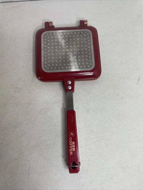 Red Copper Flipwich Panini & Sandwich Grill  Non-Stick Surface  Great Condition