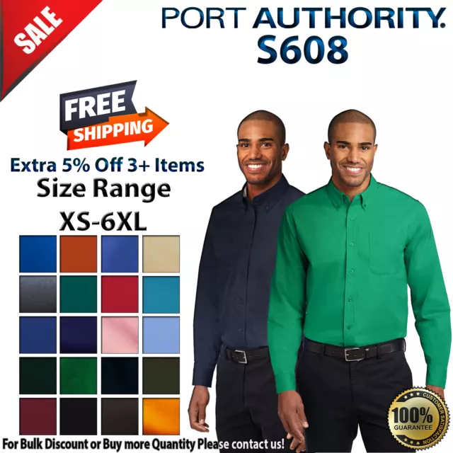 Port Authority S608 Mens Long Sleeve Easy Care Button Down Dress Shirt