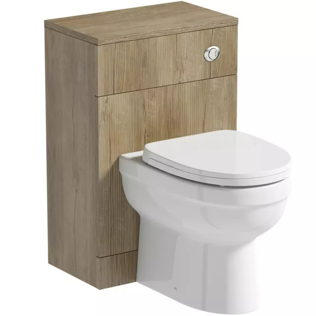 Orchard Oak Contemporary Round Back to wall toilet and unit