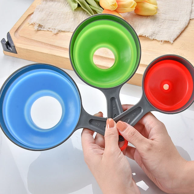 Design Pieghevole Bocca Larga Set Di Imbuti Piccoli Da 3 Pezzi Imbuti