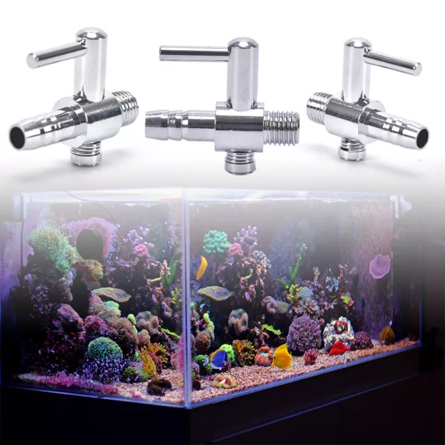 2x linea flusso d'aria valvola di controllo acciaio inox acquario leva serbatoio pesci pumH ZR