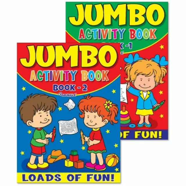 Jumbo Activity Book - A4 Large Fun Kids Childrens Colouring Journeys Books