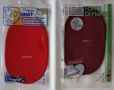 MARBET Toppe Termoadesive "Olympic" e "Jersey" 100% Sintetico Made in Italy NEW