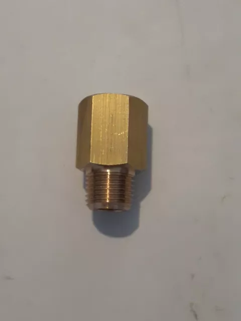Brass 1/8" NPT Male To 1/8" NPT Female Pipe Reducer Hex Thread Adapter Fitting