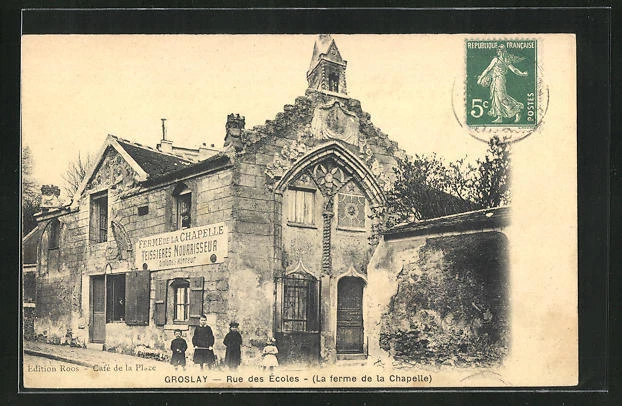 CPA Groslay, Rue des Écoles, La farm de la Chapelle