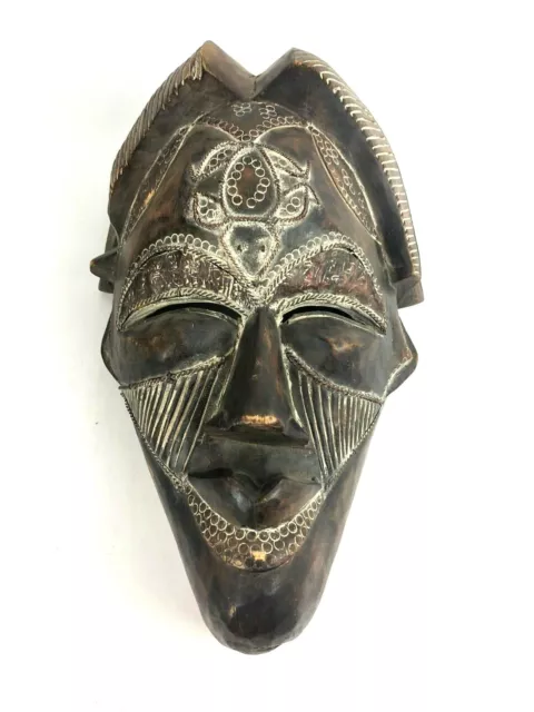 African Tribal Vintage Wood Face Mask Hand Carved