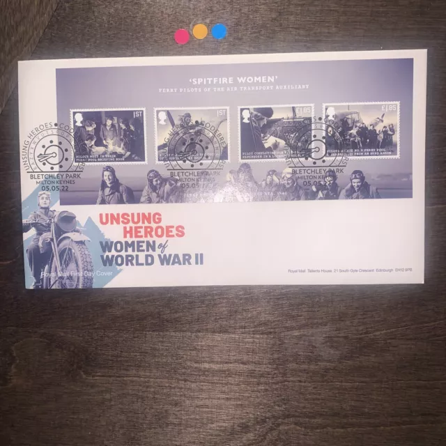 gb stamps fdc 2022 Bletchley Park Unsung Heroes Woman Of World War 2