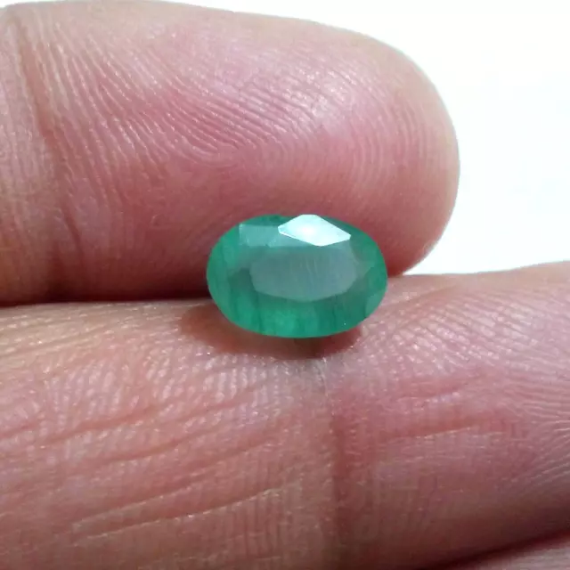 Excellent Zambian Emerald Oval 2.30 Crt Top Quality Green Faceted Loose Gemstone