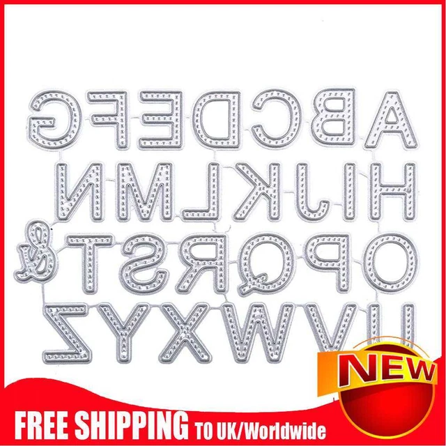 26 Stck. Kohlenstoffstahl Buchstaben Schneiden Stanzformen Schablonen zum Selbermachen Scrapbooking Foto