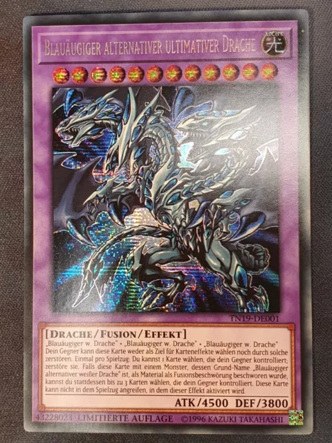 Blauäugiger Alternativer Ultimativer Drache Neu! Secret Rare Yugioh Deutsch TN19