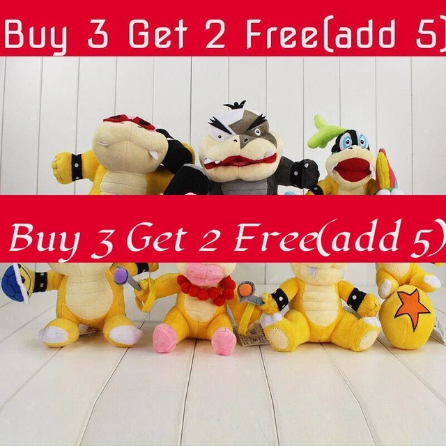 7& KOOPALINGS SUPER Mario Bros Koopa Plush Toy Stuffed Doll Kids Gift