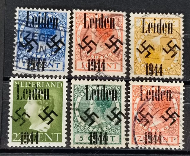 Local Deutsches Reich WWll propaganda private overprint Leiden Used