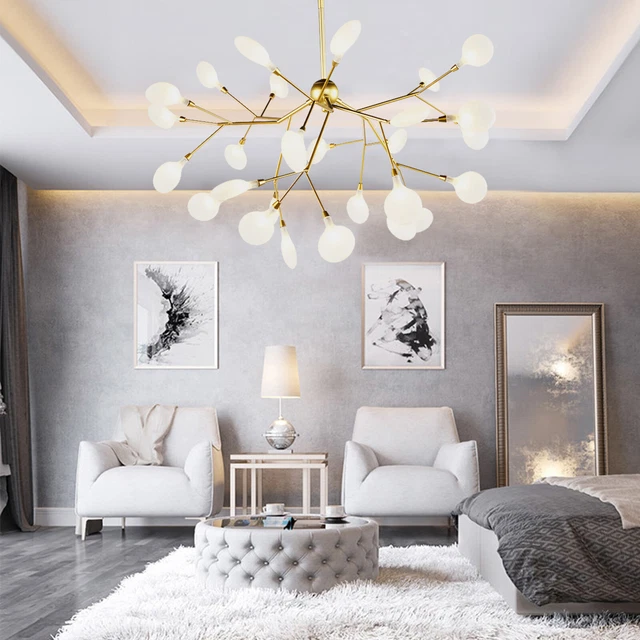 Modern Firefly LED Chandelier Light Cherry Tree Branch Chandelier Lamp Hanging