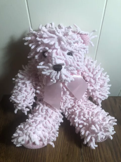 STEPHAN Pink Chenille Baby Plush TEDDY BEAR Snuggle/Huggable 14"