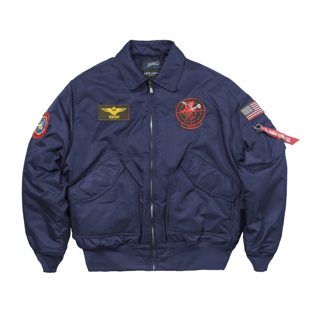 TOP GUN CWU-45P Men's Bomber Jackets Military Winter Flight US Air Force Coats