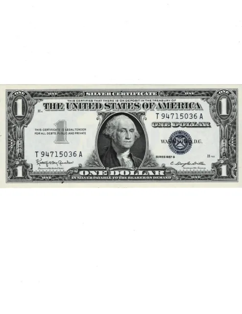 1957 B One Dollar Silver Certificate VF+