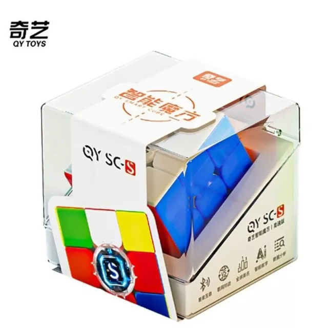 Qiyi Smart Cube 3x3 magnetischer Magic Speed Cube aufkleberloser Profi
