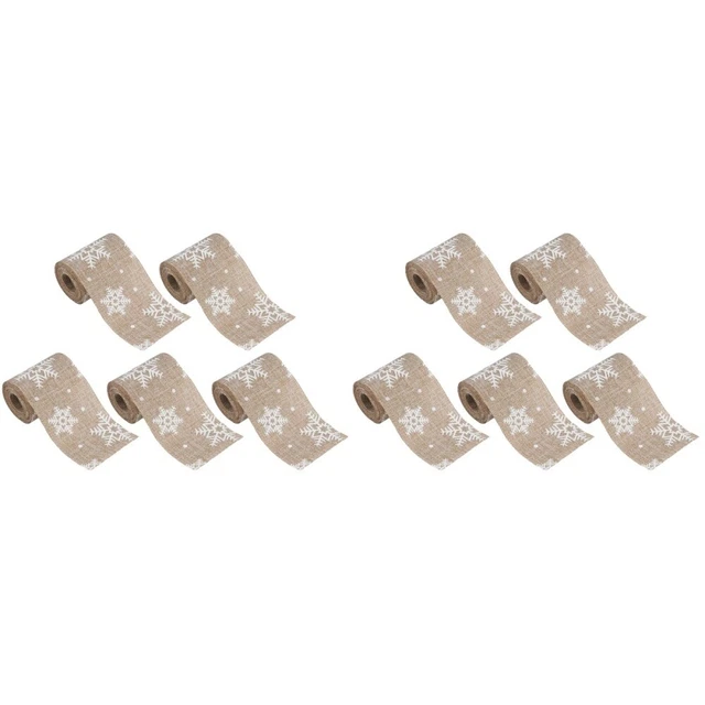 2x Weihnachten Handwerk Band Sackleinen Haar Bogen Band Hochzeit Urlaub Band