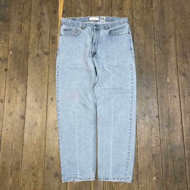 Levis 550 Jeans 90s Denim USA Vintage Pants Trousers, Washed Blue, Mens 38”