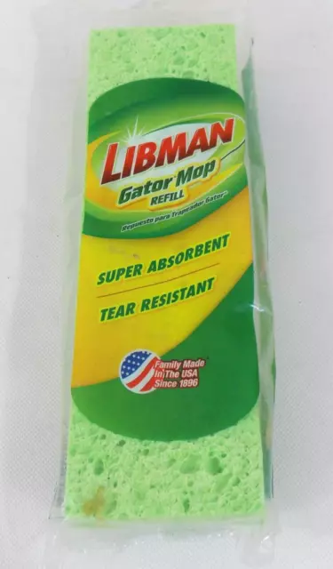 LIBMAN Gator Sponge Mop Head Refill #03021 Super Absorbent  Tear Resistant