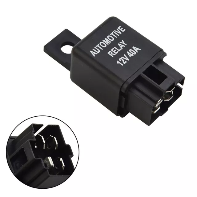 12V 40A Automotive Van Boat Bike 4 Pin SPST Alarm Relay Fog Light Auto Relay