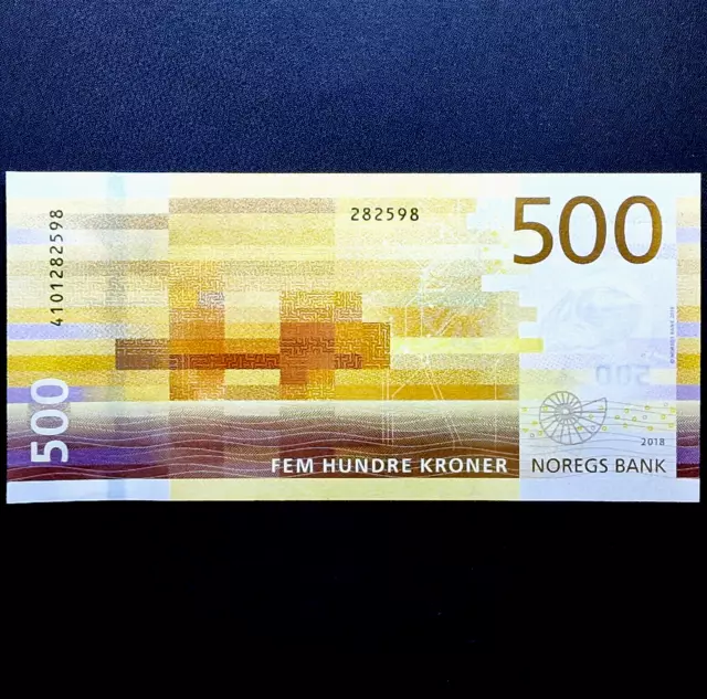 Norway 2018 - Ship - UNC Banknote - 500 Kroner Money 3