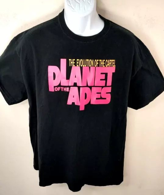 The Evolution of the Cartel Planet of The Apes(Gilden) XL Unisex Black T shirt