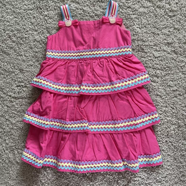 NEW Gymboree Girls 2T Tiered Dress HELLO CUPCAKE Icy Berry Pink with tags