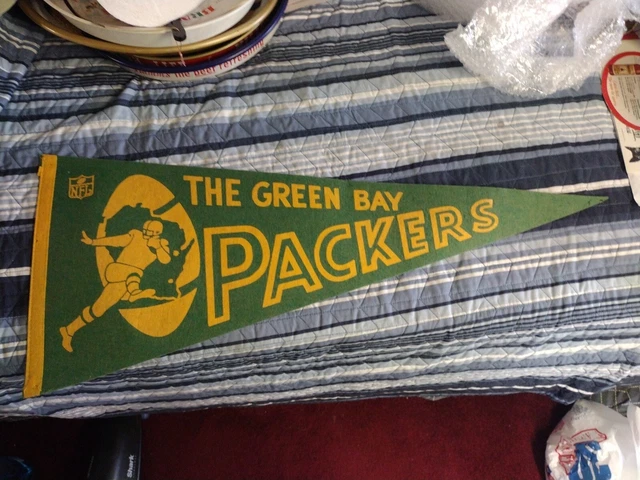 VTG Green Bay Packers Pennant 1960s World Champions Super Bowl Old Banner Flag