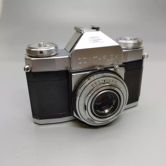 Zeiss Ikon Contaflex 35mm SLR Film Camera w/Tessar 45mm f/2.8 Lens - PARTS