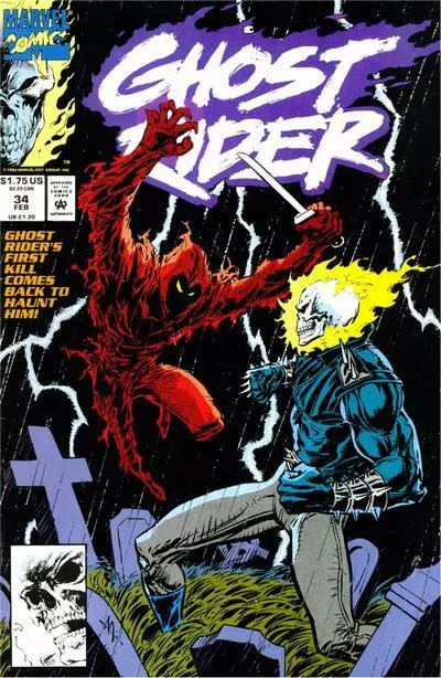 Ghost Rider #34 Volume 2 Marvel Comics February Feb 1993 (VFNM or Better)