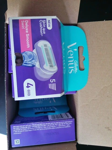 Gillette Venus Swirl Deluxe Rasier Ersatzklingen - 10x4Stück, Lila (91652340)