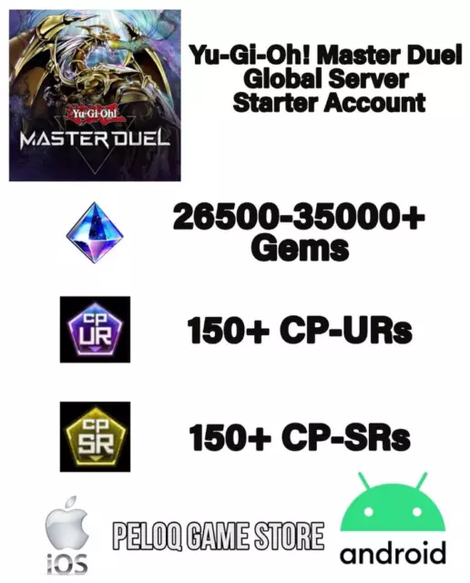 Yu-Gi-Oh! Master Duel – Global/Japanese Server Account – Android or IOS