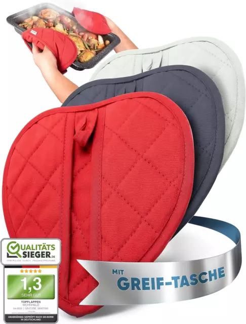 ® Presine E Guanti Da Forno Combinati [Con Custodia, Estremamente Resistenti Al