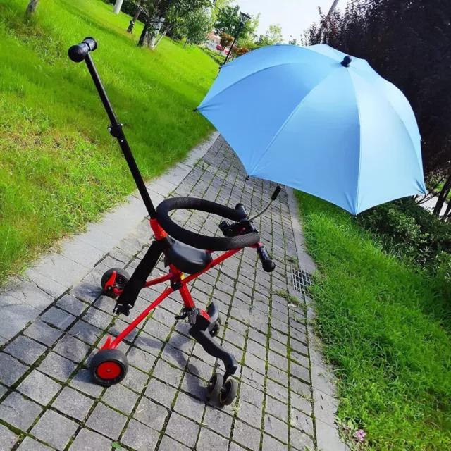 Paraguas Pram con abrazadera universal ajustable buggy a prueba de sol azul a prueba de lluvia