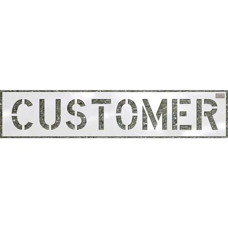 C.H. Hanson 70180 Stencil,Customer,6 X 4 In.