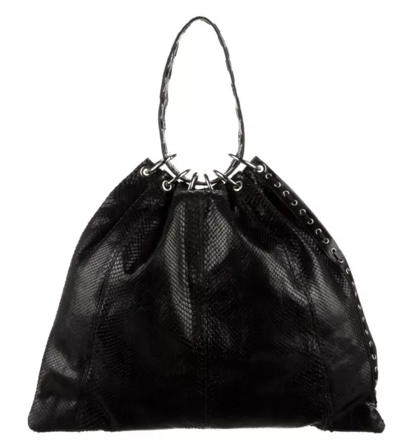 Gianni Versace Black Python Snakeskin Bag