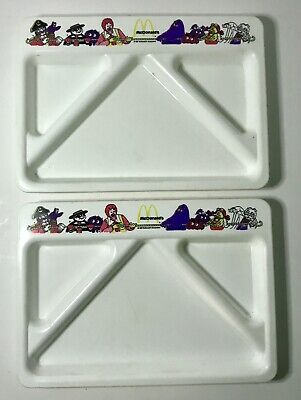 2 Vintage1987 McDonalds Divided Kid’s Plastic Tray Plate, Whirley Industries
