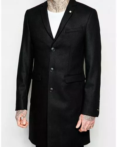 Noose & Monkey Navy Blue Hinton Wool Overcoat Sz 40R NWT $210 2