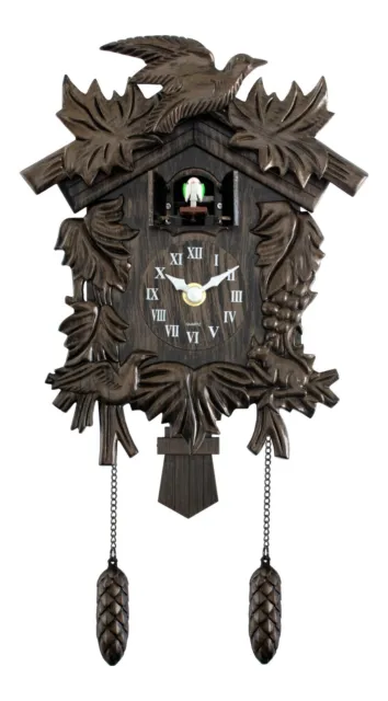 Acctim Hamburg Cuckoo Clock Pendulum Hourly Cuckoo Antique Bronze
