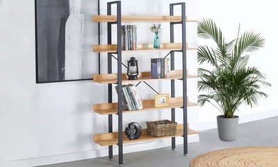 LIBRERIA COMPONIBILE MODULARE LEGNO MDF LAMINATO MOBILE SCAFFALE BIANCO 