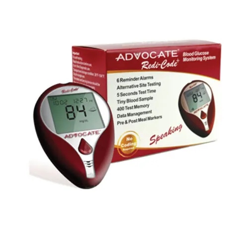 Advocate Redi-Code Parlant Mètre Kit Pour Glucose Soin 3
