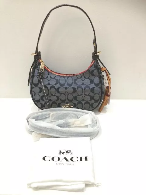 Genuine Coach Kleo Hobo Shoulder Bag In Signature Chambray – Brand New With Tags