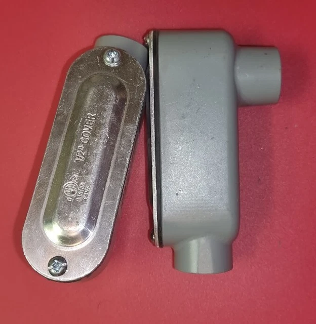 2 PCS Raco Oval Thread Body 1/2-In RLB050 Pull Elbow