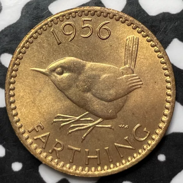 1956 Great Britain Farthing Lot#M8613 High Grade! Beautiful!